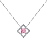 [Amore Jewelry]Exquisite Flower Shape Princess Cut Necklace