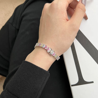 [Amore Jewelry]Ornate Sparkling Round Cut Party Bracelet