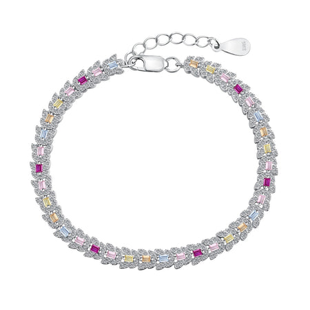 [Amore Jewelry]Delicate Colorful Multi Cut Daily Bracelet