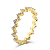 [Amore Jewelry]Delicate Enchanting Wave Shape Daily Ring