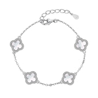 [Amore Jewelry]Four-Leaf Clover Exquisite Bracelet