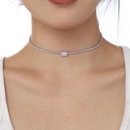 [Amore Jewelry]2.0 carat Ornate Emerald Cut Necklace