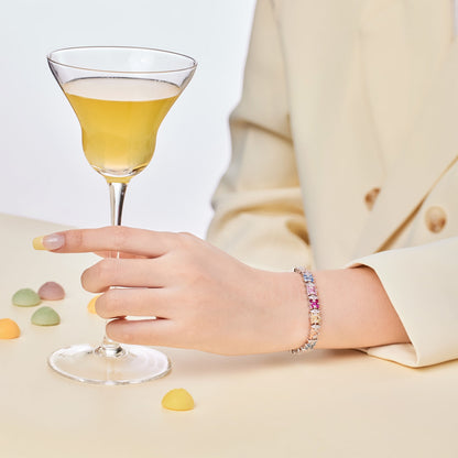 [Amore Jewelry]Delicate Colorful Multi Cut Party Bracelet