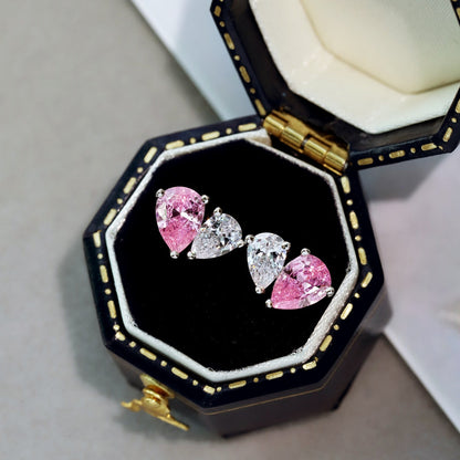 [Amore Jewelry]Dazzling Elegant Heart Cut Lover Earrings