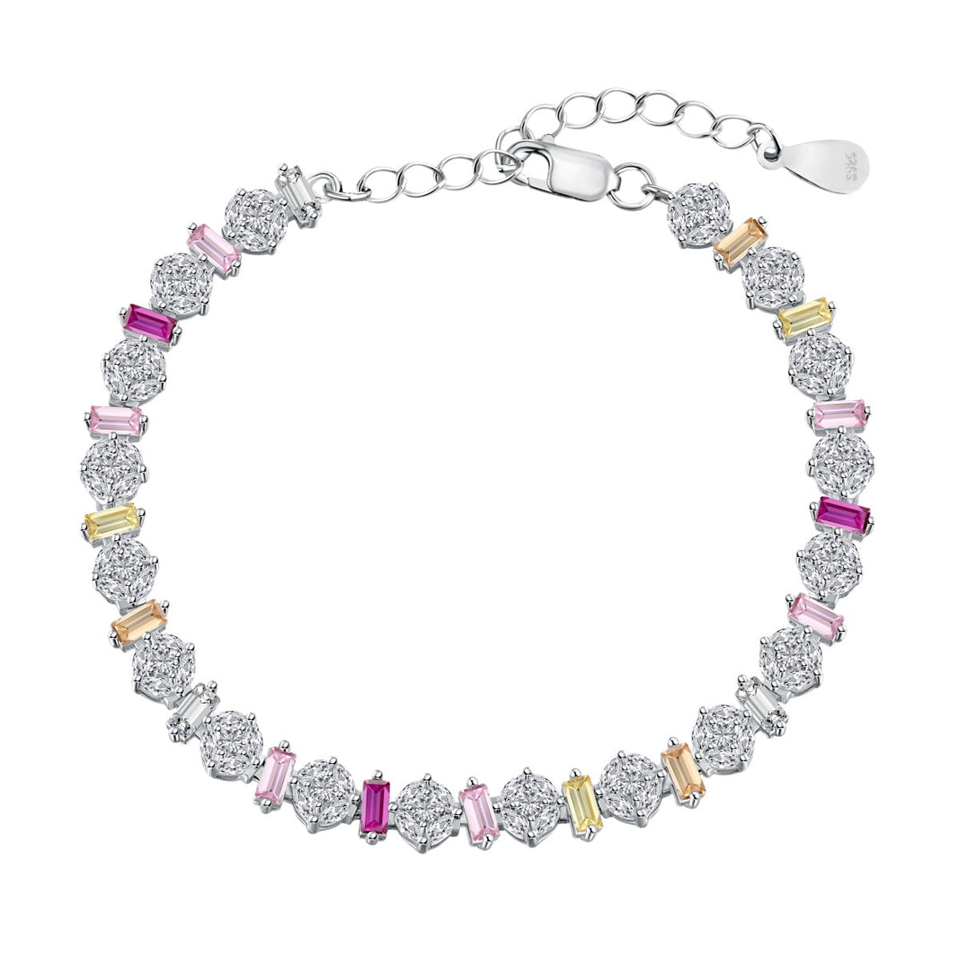[Amore Jewelry]Radiant Colorful Round Shape Daily Bracelet