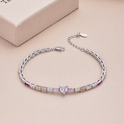 [Amore Jewelry]Delicate Romantic Heart Shape Lover Bracelet
