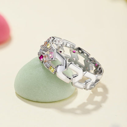 [Amore Jewelry]Sparkling Vibrant Emerald Cut Daily Ring