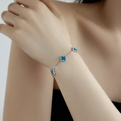 [Amore Jewelry]Four-Leaf Clover Exquisite Bracelet