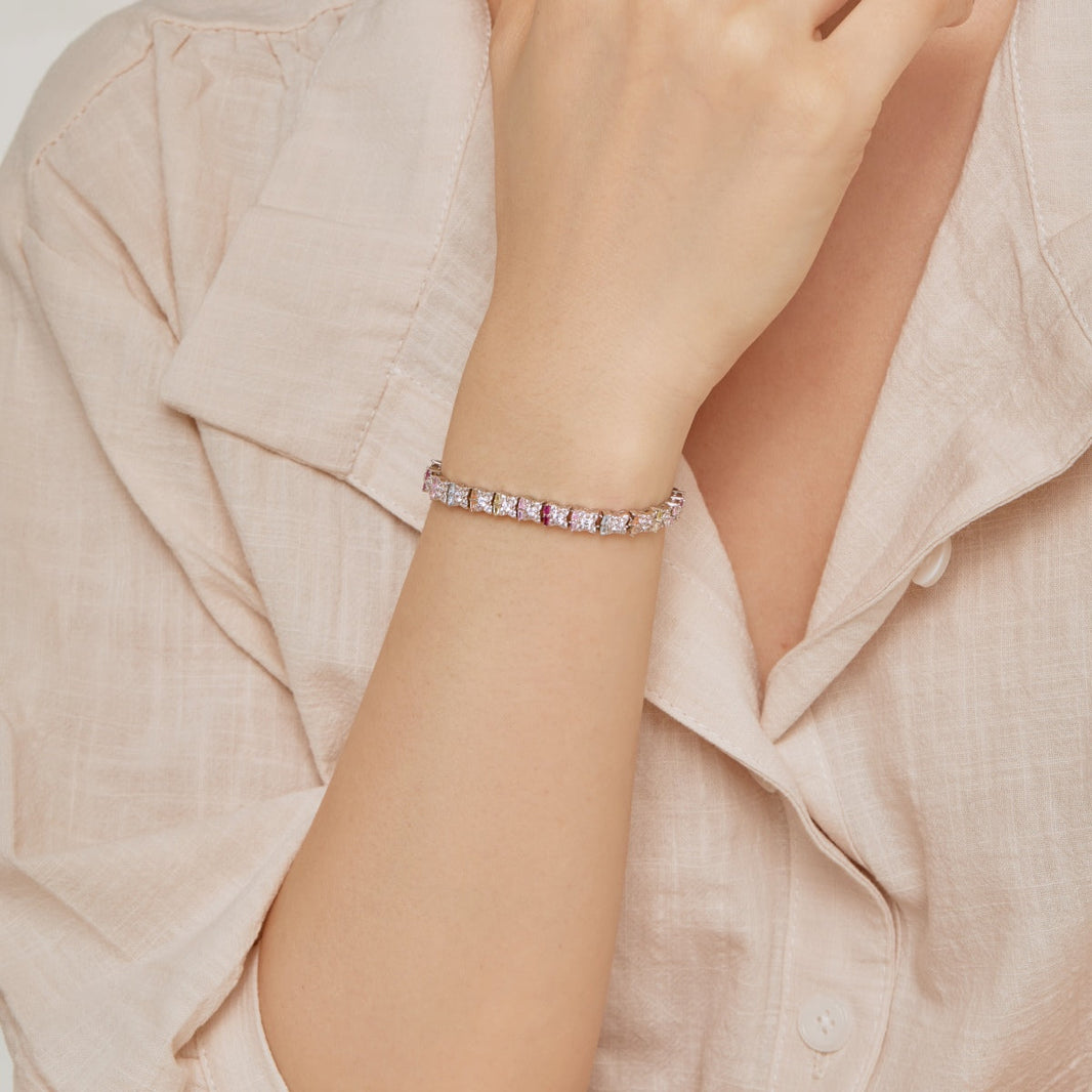 [Amore Jewelry]Unique Colorful Flower Shape Daily Bracelet