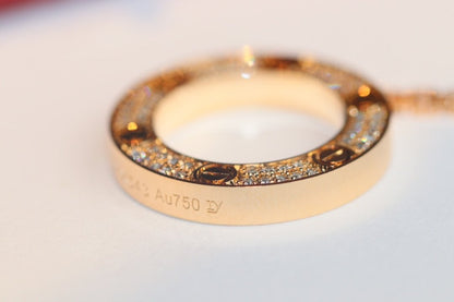 [Amore Jewelry]LOVE NECKLACE ADJUSTABLE ROSE GOLD