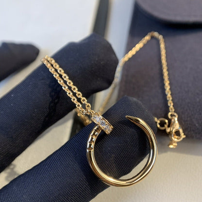 [Amore Jewelry]JUSTE NECKLACE PINK GOLD DIAMONDS