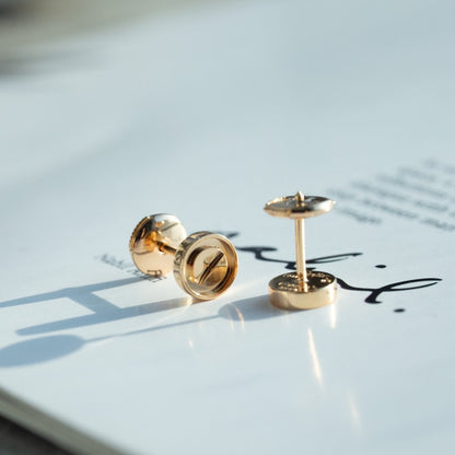 [Amore Jewelry]LOVE EARRINGS PINK GOLD 10MM