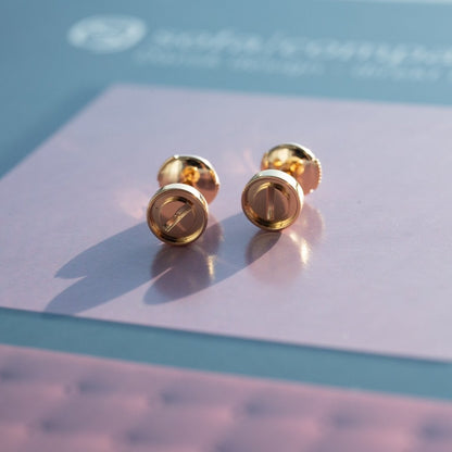 [Amore Jewelry]LOVE EARRINGS PINK GOLD 10MM