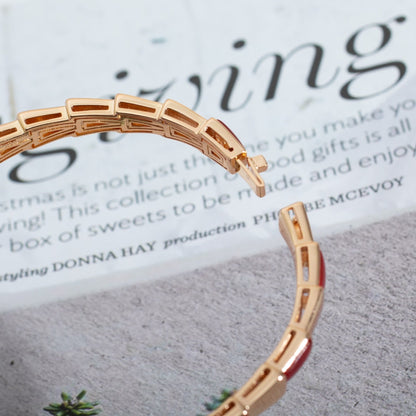 [Amore Jewelry]SERPENTI BRACELET PINK GOLD RUBELLITE