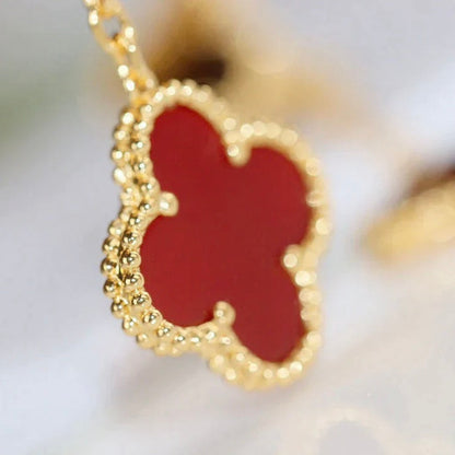 [Amore Jewelry]CLOVER  2 MOTIF  TIGER EYE CARNELIAN EARRINGS