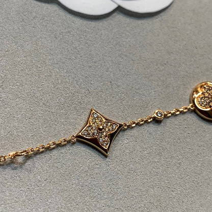 [Amore Jewelry]STAR AND SUN 4 MOTIFS GOLD DIAMONDS BRACELET