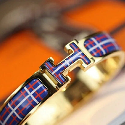 [Amore Jewelry]H TARTAN BRACELET 12MM