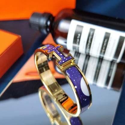 [Amore Jewelry]H STAR AND MOON BRACELET 12MM