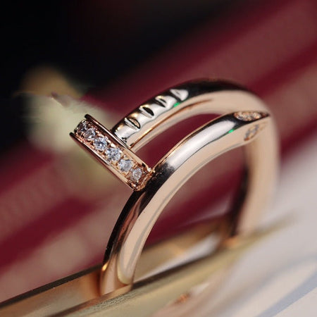 [Amore Jewelry]JUSTE RING 2.65MM PINK GOLD DIAMOND
