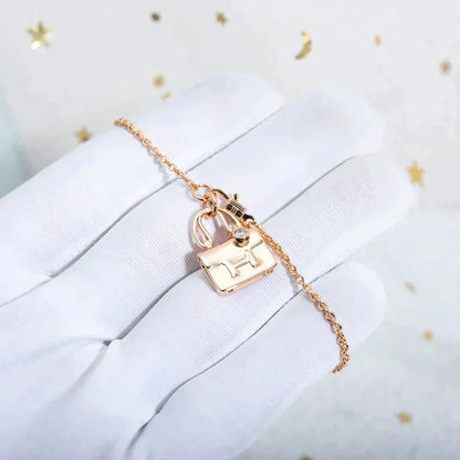 [Amore Jewelry]AMULETTE PEDANT ROSE GOLD NECKLACE