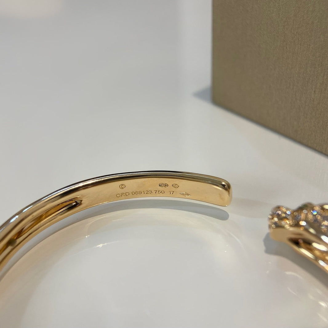 [Amore Jewelry]PANTHERE GOLD DIAMOND OPEN BRACELET