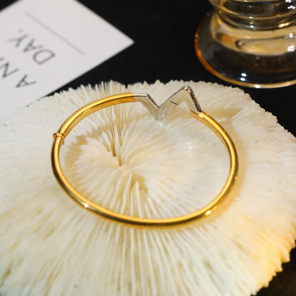 [Amore Jewelry]VOLTE UPSITE DOWN GOLD DIAMOND BRACELET