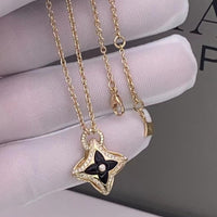 [Amore Jewelry]STAR PEDANT PINK GOLD DIAMOND NECKLACE