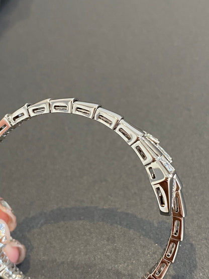 [Amore Jewelry]SERPENTI BRACELET DIAMONDS SILVER