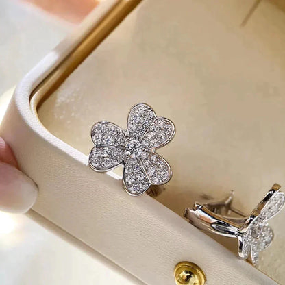 [Amore Jewelry]CLOVER COMOS DIAMOND EARRINGS SILVER