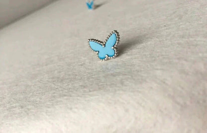 [Amore Jewelry]BUTTERFLY TURQUOISE EARRINGS SILVER