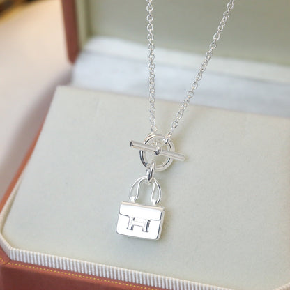[Amore Jewelry]POP H PEDANT SILVER NECKLACE