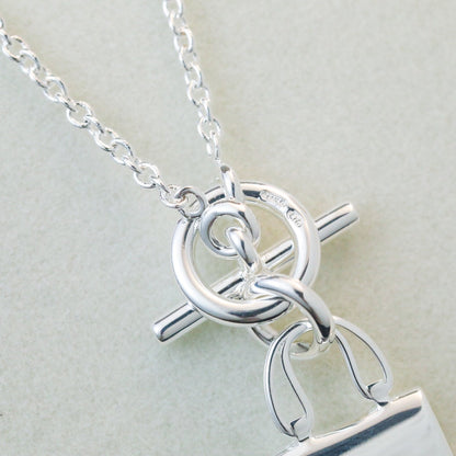 [Amore Jewelry]POP H PEDANT SILVER NECKLACE