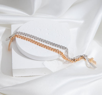 [Amore Jewelry]KELLY CHAIN SILVER DIAMOND BRACELET