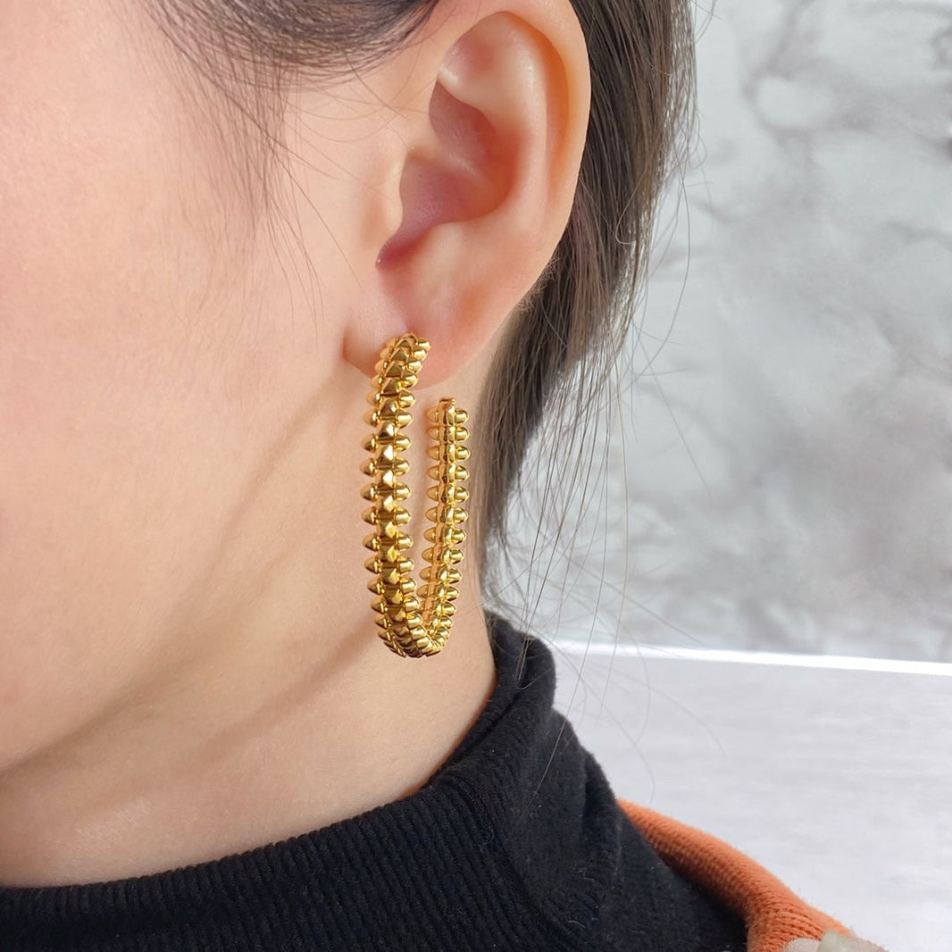 [Amore Jewelry]CLASH HOOP EARRINGS