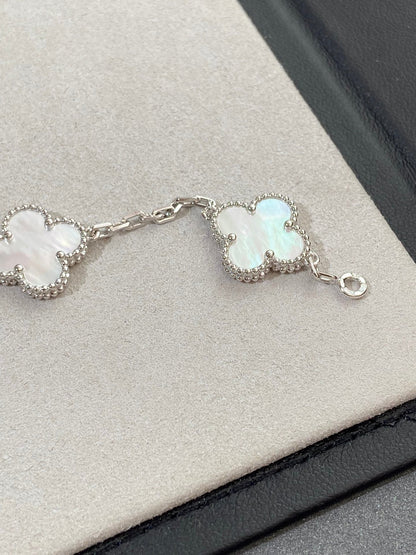 [Amore Jewelry]CLOVER SILVER MOP 5 MOTIF BRACELET