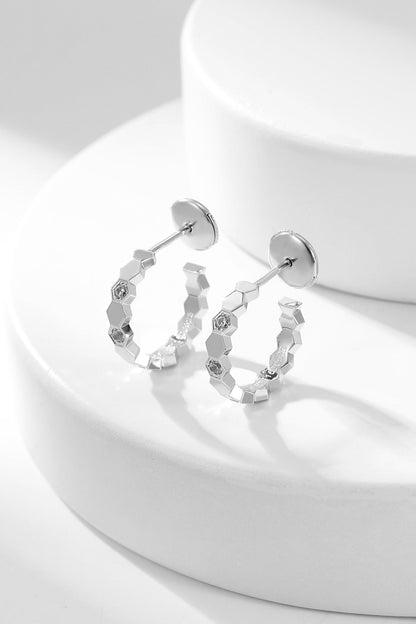[Amore Jewelry]BEE LOVE DIAMOND HOOP EARRINGS