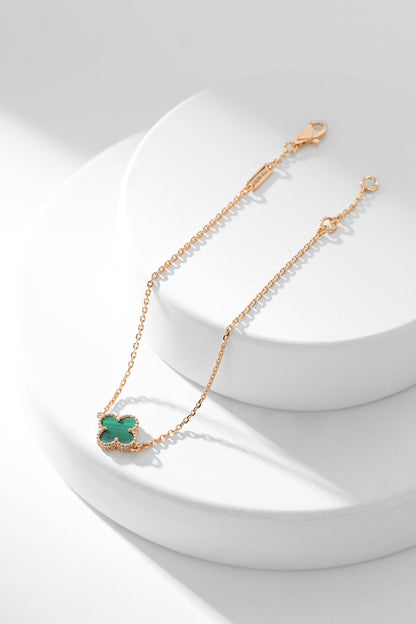 [Amore Jewelry]CLOVER BRACELET MALACHITE 1 MOTIF