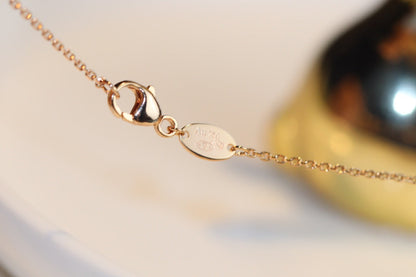 [Amore Jewelry]JEUX MALACHITE 1 DIAMOND PINK GOLD NECKLACE