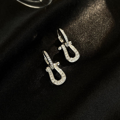 [Amore Jewelry]FORCE 10 FULL DIAMOND DROP EARRINGS MEDIUM MODEL