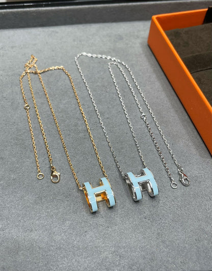 [Amore Jewelry]POP H SKY BLUE NECKLACE