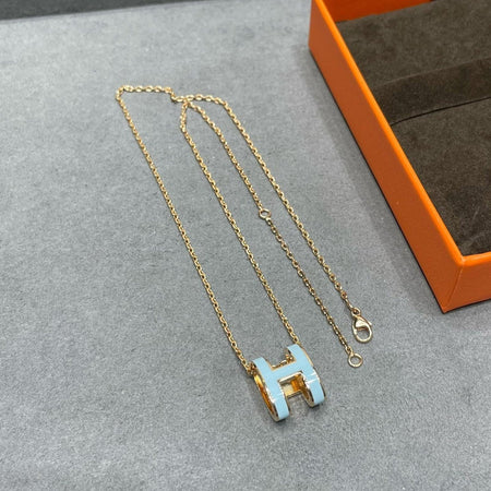 [Amore Jewelry]POP H SKY BLUE NECKLACE