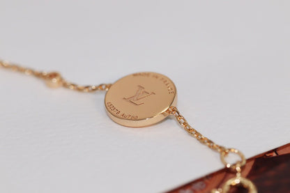 [Amore Jewelry]STAR AND SUN 4 MOTIF PINK GOLD MALACHITE BRACELET