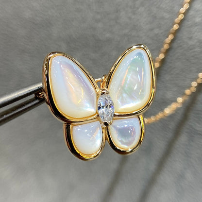 [Amore Jewelry]BUTTERFLY MOP DIAMOND NECKLACE
