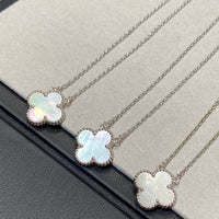 [Amore Jewelry]CLOVER MEDIUM SILVER WHITE MOP NECKLACE