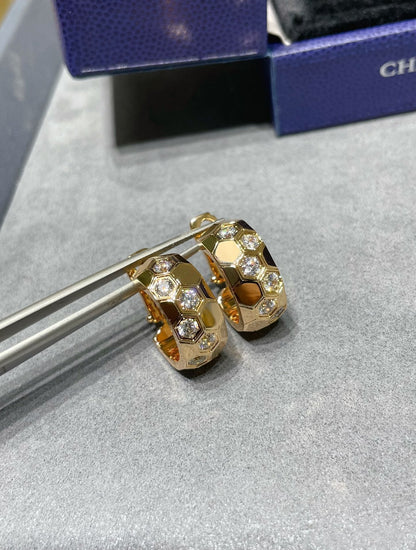 [Amore Jewelry]BEE LOVE DIAMOND HOOP EARRINGS