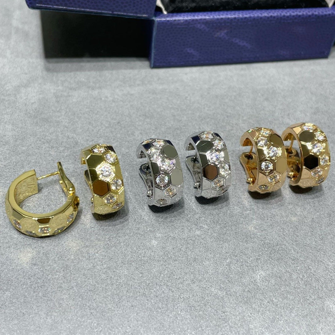 [Amore Jewelry]BEE LOVE DIAMOND HOOP EARRINGS