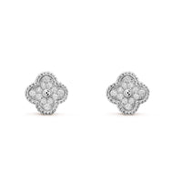[Amore Jewelry]CLOVER MINI DIAMOND STUD EARRINGS