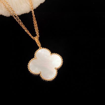 [Amore Jewelry]CLOVER 25MM MOP LARGE PENDANT NECKLACE