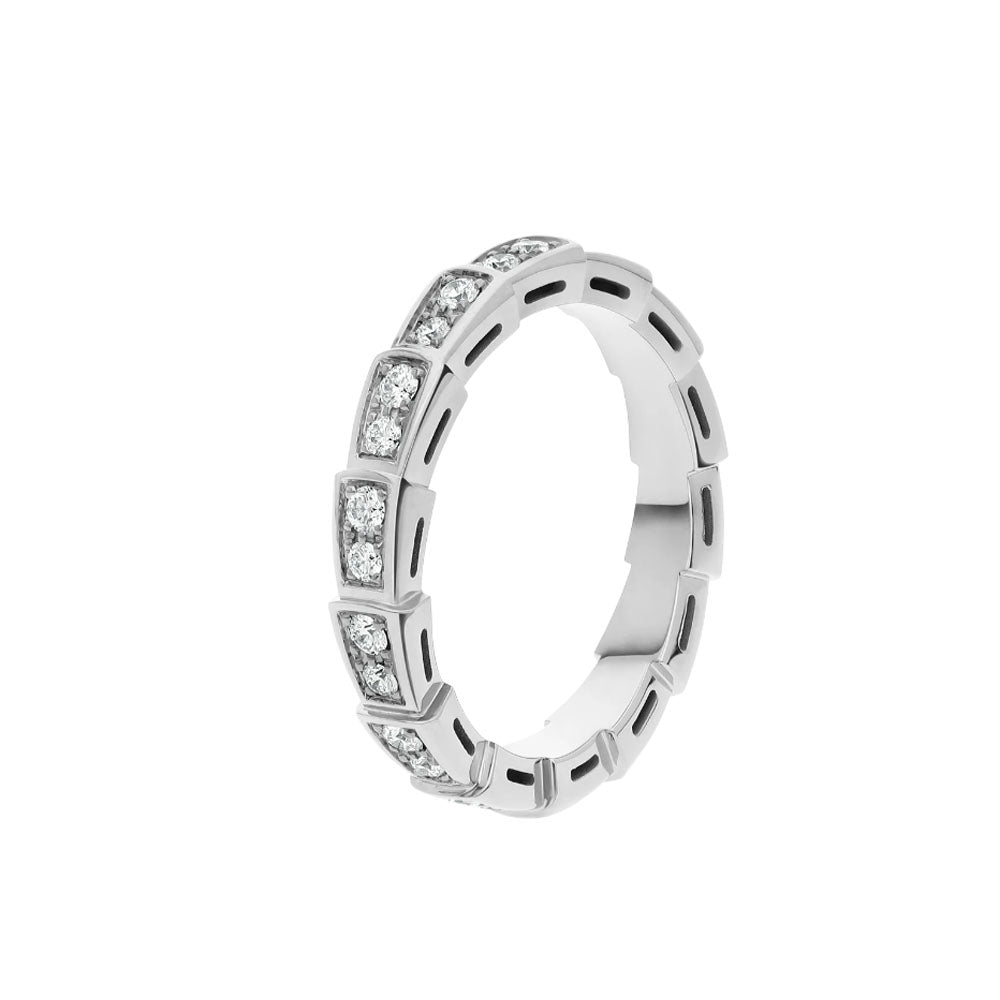 [Amore Jewelry]SERPENTI RING SILVER DIAMOND PAVED 3MM