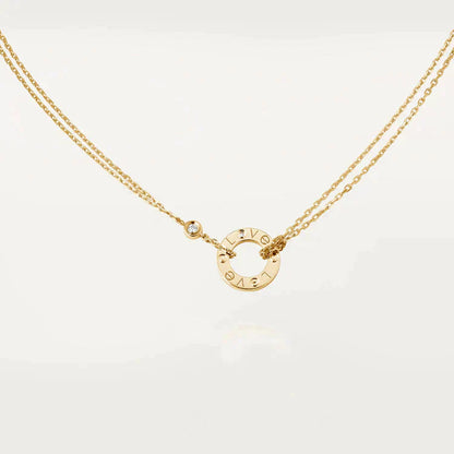 [Amore Jewelry]LOVE NECKLACE 16MM 2 DIAMONDS